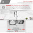 32"L x 20.75"W Stainless Steel Double Basin Dual Mount Kitchen Sink