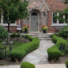 FRONT yard and walkway and patio