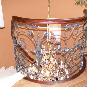 Hand made wrought iron railings