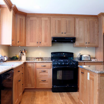 Natural Cherry Transitional Kitchen with Island