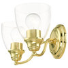 Polished Brass Transitional, Colonial, Vanity Sconce