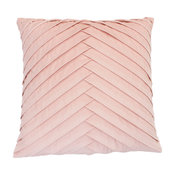 James Pleated Velvet Pillow, Rose Smoke