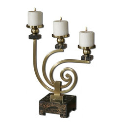 www.essentialsinside.com: lanzada curved metal candleholder - Candleholders
