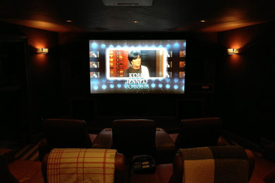 Elegant home theater photo in Boston