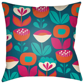 Modern by Surya Pillow, Orange/White/Pink, 22' x 22'
