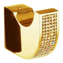 Secret Bath - Cecilia Luxury Gold Swarovski Crystals Towel Hook, Limited Edition - Robe & Towel Hooks