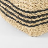 Emma Light Brown Seagrass Rectangular Basket With Black Stripes, 2-Piece Set