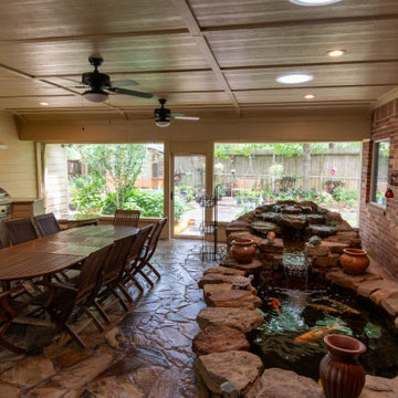 Patio Pond Remodel & Privacy Upgrade in Cypress, TX | Exterior Remodeling