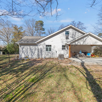 Backyard View with Covered Carport