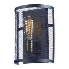 Palladium 1-Light Wall Sconce, Black/Natural Aged Brass