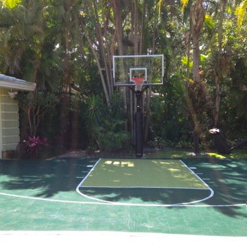 SnapSports® Home Driveway Basketball Court Conversion