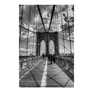 Brooklyn Bridge Hdr 2 By Christopher Bliss Canvas Art 12 5 X 18 75 Contemporary Prints And Posters By Greatartnow