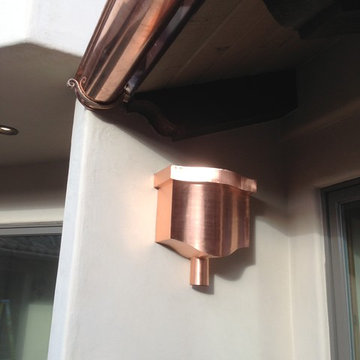 New Home in Palmdale Ca. First day Copper Half Round Gutter