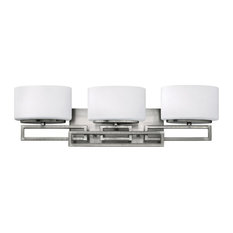 Hinkley Lanza 3 Light Antique Nickel Vanity, 25"x6.8"