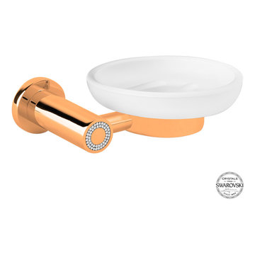 MUSE DIAMOND WALL SOAP DISH HOLDER. ROSE GOLD.