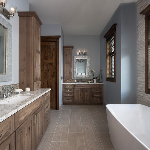 75 Most Popular Bathroom with Brown and Multicoloured Tiles