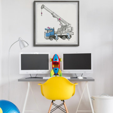 "Tow Truck" Framed Painting Print