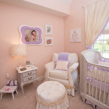 Lavender Princess Nursery Glitter Paint Wall Shabby Chic
