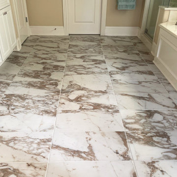 Bathroom Floor Tile & Installation by Exact Tile Inc