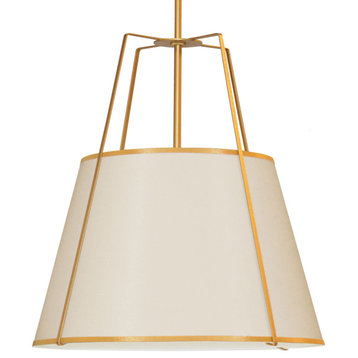 Dainolite TRA-1P Trapezoid 18"W Pendant - Gold / Cream