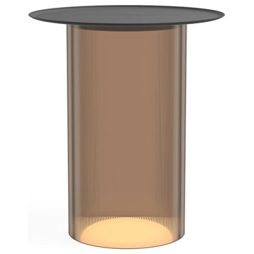 Pablo Designs Carousel Floor Lamp/Side Table, Bronze/Black