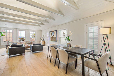 Example of a transitional dining room design in San Francisco