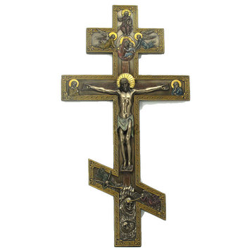 Orthodox Style Crucifix Wall Plaque, Religious
