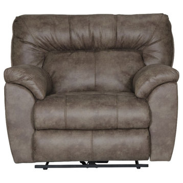 Catnapper Thompson Power Wall Hugger Recliner in Brown Polyester Fabric