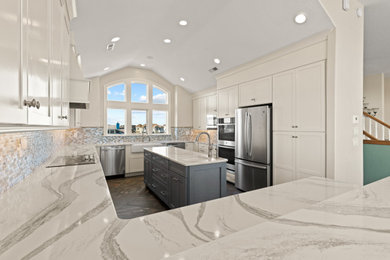 Beach style kitchen photo in Other
