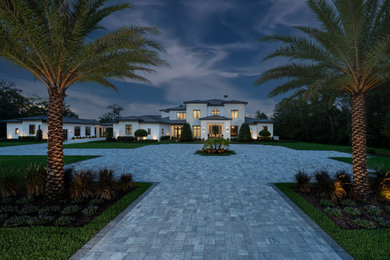 Transitional exterior home idea in Orlando
