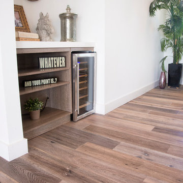 Open Floor Plan with Deep Smoked Oak Flooring in Woodland Hills