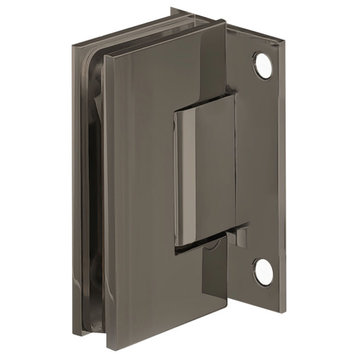 Shower Door Hinge in Heavy Duty Short Back Plate Pack of 1, Brushed Nickel