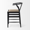 Trixie Black Wood Frame w/ Gray Upholstered Seat Counter Stool