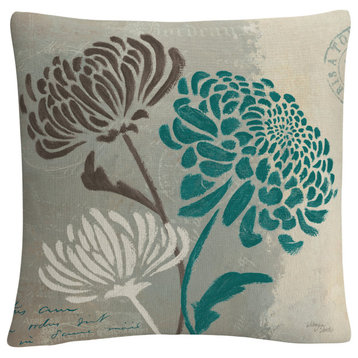 Wellington Studio 'Chrysanthemums II' Decorative Throw Pillow