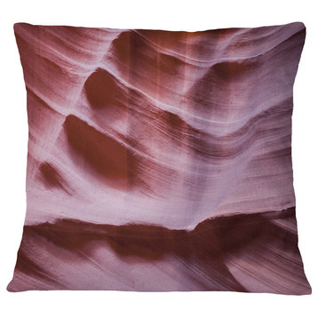 Upper Antelope Canyon Details Landscape Photography Throw Pillow, 16"x16"