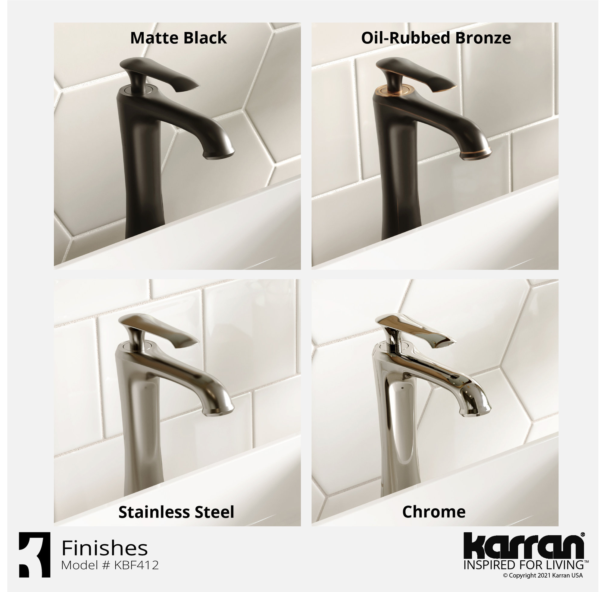 Karran 1-Hole 1-Handle Vessel Faucet With Pop-Up Drain, Chrome