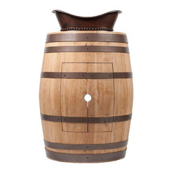 Premier - Wine Barrel Vanity Package with Bath Tub Vessel Sink - Natural Finish - Bathroom Vanities And Sink Consoles