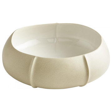 Large Cotton Bowl, Gloss White, Ceramic, 5.75"H (6885 M3KFJ)