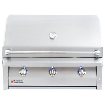 American Renaissance Grills 36", 304 Stainless Steel Built in Grill, Natural Gas
