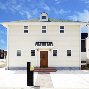 グリーンとブラウンでまとめたアメリカンハウス