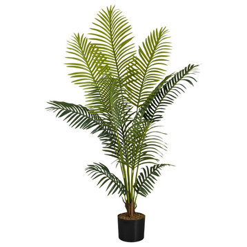 Artificial Plant, 57" Tall, Indoor, Floor, Greenery, Potted, Green Leaves