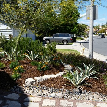 Sustainable front yard, recycled materials