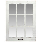 My Barnwood Frames - Farmhouse Mirror, Tall White 9 Pane, 9 Pane Tall, White - A white farmhouse mirror is the perfect focal point to a room. Set it on a mantel or hang in an entryway or mudroom to add a little extra vintage charm. With an antique window pull and whitewash finish, this windowpane style mirror looks completely authentic. Plus, it ships ready to hang right out of the box!