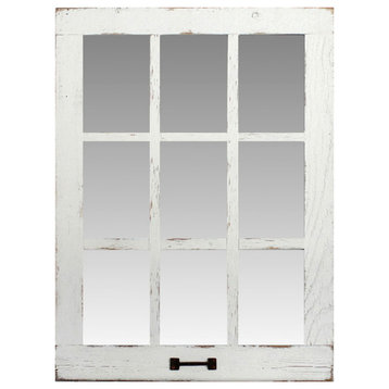 Farmhouse Mirror, Tall White 9 Pane, 9 Pane Tall, White