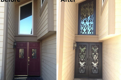 Rancho Cucamonga Wrought Iron Entry Doors and Transom