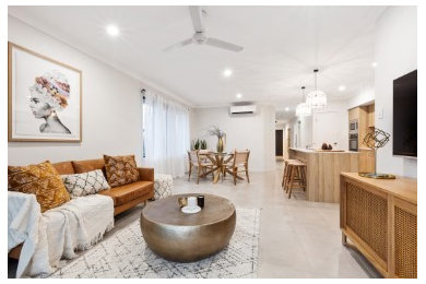 Example of a trendy home design design in Townsville