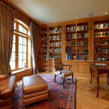 Parquet Hickory Hardwood Floors - Home Office