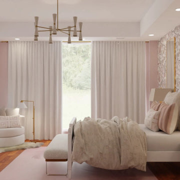 Eclectic Glam Kids Bedroom with Brass Accents