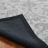 JARDIN Hazy Platinum Hand Made Cotton Chenille Area Rug, Silver, 9'6"x13'