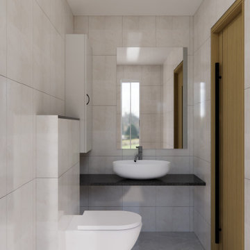 Elegant Bathroom with Floating WC